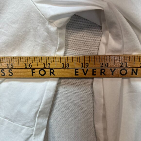 J.Jill Womens Wearever Collection Button Front Blouse White Long-Sleeve Casual - Picture 7 of 12